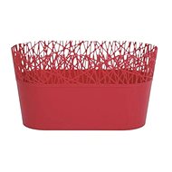 Prosperplast Box with Lace CITY Raspberry 28.5cm - Flower Box