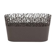 Prosperplast Box with Lace CITY Graphite 28.5cm - Flower Box