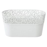 Prosperplast Box with Lace CITY White 28.5cm - Flower Box