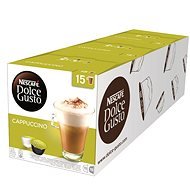 Nescafe Dolce Gusto Cappuccino Pack of 3 (Total 90 Capsules, 45 Servings) - Coffee Capsules