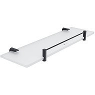 Nimco Bathroom and shower shelf with frame 40 cm glass - Bormo black BRC-11091BX-40-90 - Bathroom Shelf