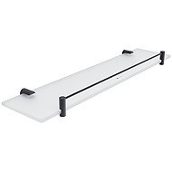 Nimco Bathroom and shower shelf with frame 50 cm glass - Bormo black BRC-11091BX-50-90 - Bathroom Shelf