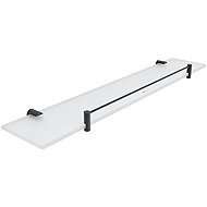 Nimco Bathroom and shower shelf with frame 60 cm glass - Bormo black BRC-11091BX-60-90 - Bathroom Shelf