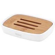 Nimco Badu soap dish, white – free-standing bamboo BA 28059–05 - Soap Dish