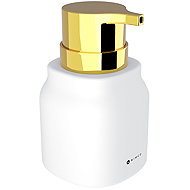Nimco Soap dispenser Eni white ceramic - gold pump plastic ENB-31-G-05 - Soap Dispenser