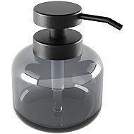 Nimco Bathroom Soap Dispenser, Glass – Matte Plastic Pump, Abu Black ABC-31-90 - Soap Dispenser