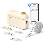 Niimbot H1S cremig + Etikettenrolle - Etiketten-Drucker