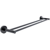 Nimco Double towel holder 66 cm stainless steel - no drilling Unix black UNC-13061D-90 - Towel Rack