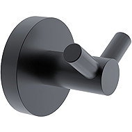 Nimco Double stainless steel hook - no drilling Unix black UNC-13053-90 - Bathroom Hook