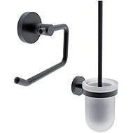 Nimco WC set-set without drilling - glass stainless steel Unix black UNC-set-94WN-90 - Toilet Brush