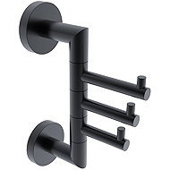 Nimco Hanger with three hooks stainless steel - no drilling Unix black UNC-13099-90 - Towel Rack