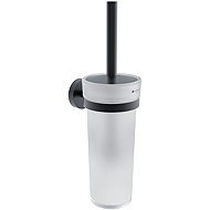 Nimco Toilet brush WC set stainless steel - glass without drilling Unix black UNC-13094W-90 - Toilet Brush