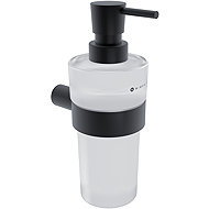 Nimco Wall-Mounted Bathroom Soap Dispenser with Brass Pump – Stainless Steel Bormo Black BRC-11031W-T-90 - Soap Dispenser