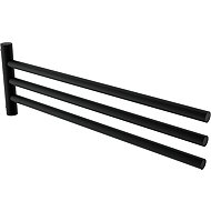 Nimco Swivel towel holder 42 cm (3 arms) - stainless steel Bormo black BRC 11096-3-90 - Towel Rack