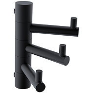 Nimco Triple Swivel Towel Rack with Hooks – stainless steel Bormo black BRC 11099-3-90 - Coat Hanger