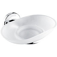 Nimco Monolith chrome soap dish frosted glass - stainless steel soap holder MO 4059C-26 - Soap Dish