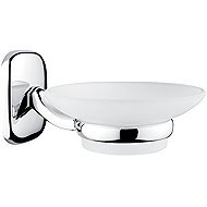Nimco Simona chrome soap dish frosted glass - stainless steel soap holder SI 7259C-26 - Soap Dish