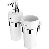Nimco Soap dispenser and brush holder Keira chrome ceramic - pump brass KE-2205831KN-T-26 - Soap Dispenser