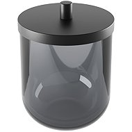 Nimco Tampon and stick box with lid Abu black - glass cup ABC-51-90 - Toothbrush Holder