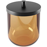 Nimco Tampon and stick box with lid Abu brown - glass cup ABH-51-88 - Toothbrush Holder