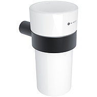 Nimco Toothbrush Holder with Stainless Steel Cup – Bormo Black BRC-11058KN-90 - Toothbrush Holder