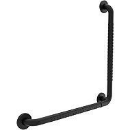 Nimco Safety Handrail for Bathroom and Toilet, Black, Angled – 60cm, Stainless Steel, Load Capacity 150kg BMLC-906060-90 - Handrail