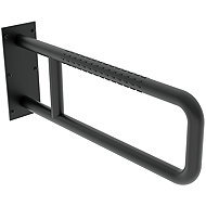 Nimco Safety Handrail for Bathroom and Toilet, Black – 60cm Stainless Steel, Load Capacity 150kg BMUC-9060-90 - Handrail