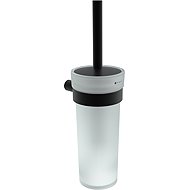 Nimco Wall Mounted Toilet Brush with Glass Bowl  - Bormo black BRC-11094W-90 - Toilet Brush