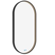 Nimco LED mirror 50 × 100 cm oval black - touch with brightness and colour adjustment ZPC-32004LVX-9 - Mirror