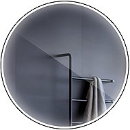 Nimco LED mirror 80 cm round black - acrylic glass diffuser ZPC 29002R-90 - Mirror