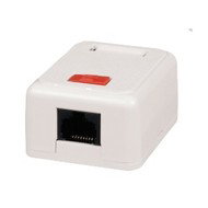 Solarix, CAT5E, STP, 1x RJ45, na omítku, bílá - Socket