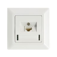 Solarix, CAT6, UTP, 1x RJ45, pod omítku, bílá - Socket