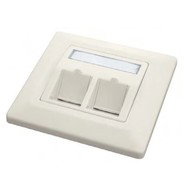 SIGNAMAX, pro 2 keystone, na omítku, bílý  - Socket