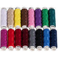 Stoklasa Unipoly mix of uni colours, on blister pack, set of 16 - Sewing Thread