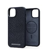 Njord iPhone 14 Salmon Leather Magsafe Case Black - Telefon tok