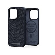 Njord iPhone 14 Pro Salmon Leather Magsafe Case Black - Telefon tok