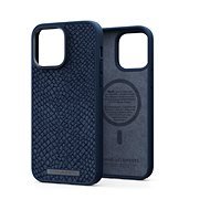 Njord iPhone 14 Pro Max Salmon Leather Magsafe Case Blue - Handyhülle