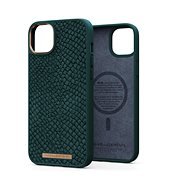 Njord iPhone 14 Max Salmon Leather Magsafe Case Green - Telefon tok