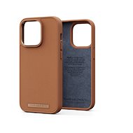 Njord iPhone 14 Pro Genuine Leather Case Dark Brown - Phone Cover