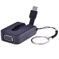 PremiumCord Átalakító USB-C male to VGA female, behúzható kábel + kulcstartó - Átalakító