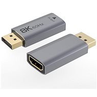 PremiumCord DisplayPort auf HDMI Adapter, 8K/60Hz, 4K/144Hz Stecker/Buchse, vergoldete Anschlüsse - Adapter