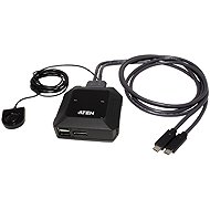 ATEN KVM (USB, DP) 2:1, 2x USB-C - Toggle Switch