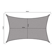 Verk 01703 Sun sheet 3 × 2 m grey - Shade Sail