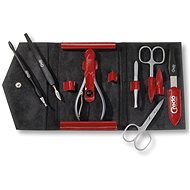 Credo Solingen Women's leather manicure set "FIRE" 83720 red - Manicure Set