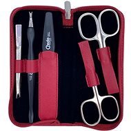 Credo Solingen Women's leather manicure set 76741 red - Manicure Set