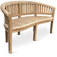 NOELA Peanut/Banana bench teak 160 cm - Garden Bench