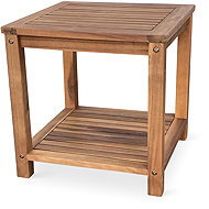 NOELA Lotto square acacia table - Garden Table