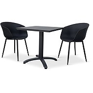 NOELA RISTORANTE/RIKKE Balcony set, rattan, 1 table + 2 chairs - Garden Furniture
