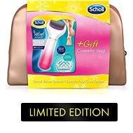 SCHOLL Velvet Smooth Electric Nail File with Diamond Crystal + Bronze Cosmetic Bag - Electric File