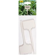 Straight nameplate straight beige 5.5x3.5cm, height 15cm, 10pcs - Growing Accessory